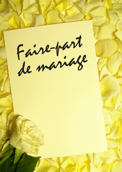 Lettre faire-part mariage
